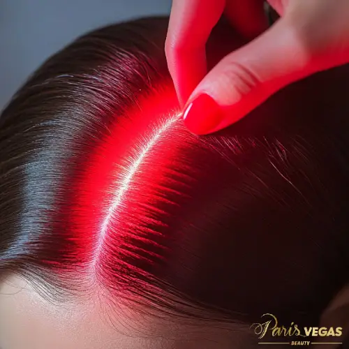 Tratamento de laser capilar para queda de cabelo no couro cabeludo