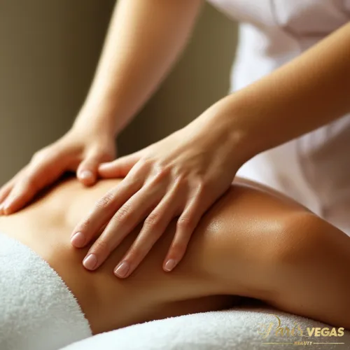 Massagem nas costas em ambiente de luxo e agradável