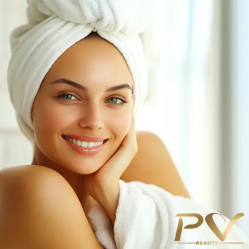 Mulher sorrindo após sessão de massagem para relaxar revitalizante.