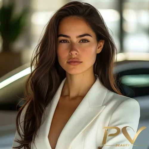 Cabelos compridos castanhos por cabeleireiro visagista SP – recomendação PV Beauty.