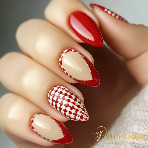 Decorações em Unhas Vermelhas - Nail Design Elegante e Moderno