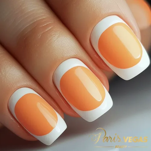 Esmalte com design de francesinha moderna, destacando um estilo elegante e contemporâneo.