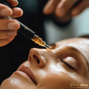 Esteticista em São Paulo realizando tratamento facial em mulher.